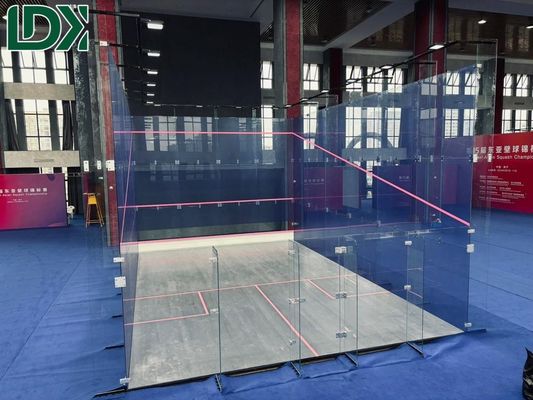 Indoor Illuminated Squash Court Single And Double Player Squash Court Sports Venue