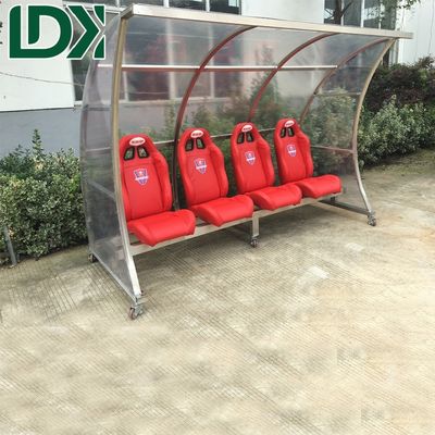 Aluminum Alloy Portable Soccer Pitch Team Shelter Soccer Training Equipment Substitute Bench