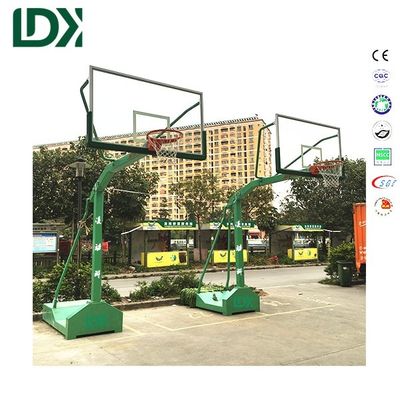 Outdoor School Court Basketball Stand Basketball Hoop Tempered Glass Backboard On Sale