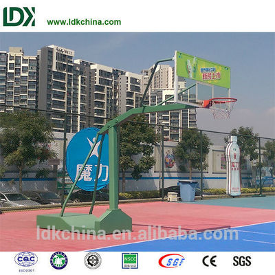 Outdoor School Court Basketball Stand Basketball Hoop Tempered Glass Backboard On Sale