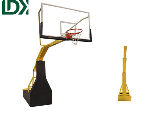 ISO9001 Anti Acid Movable Indoor Basketball Ring Hydraulic Miniature In Ground Hoop
