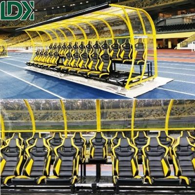 Dual-Row Folding Substitute Bench Premium Football Field Player Seating Solution