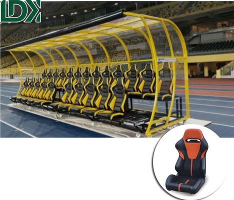 Dual-Row Folding Substitute Bench Premium Football Field Player Seating Solution