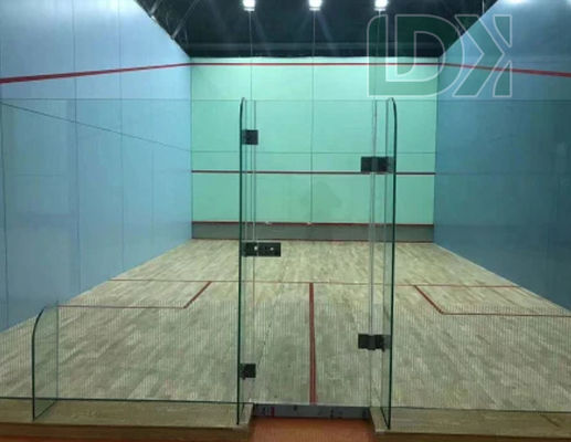 Indoor Hybrid Glass Squash Court Customized Squash Venue Multicolor Squash