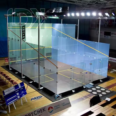 Professionnal Squash Court For Competition Blue Panoramic Squash High Grade Venue