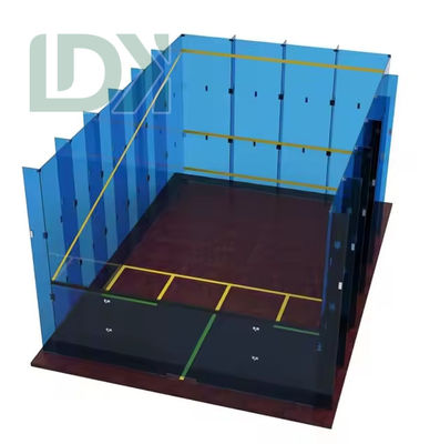 Professionnal Squash Court For Competition Blue Panoramic Squash High Grade Venue