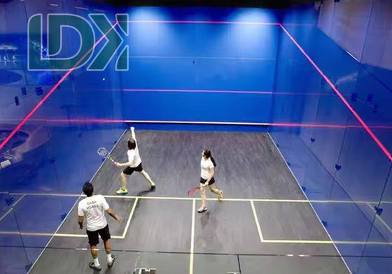 Panoramic AllGlass Squash Court Blus Glass Wall Squash Venue High Visibility Squash