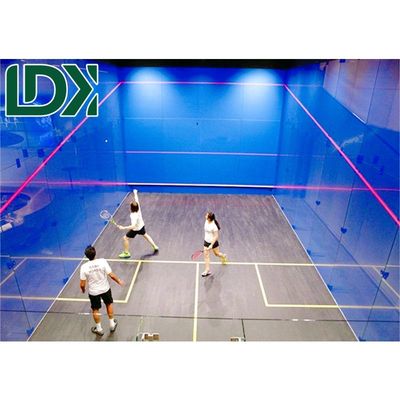 LDK2022 Courtyard Squash Training Court Competition Grade Wood Flooring Customizable Facilities And 12mm Tempered Glass