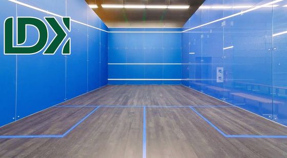 LDK2022 Courtyard Squash Training Court Competition Grade Wood Flooring Customizable Facilities And 12mm Tempered Glass