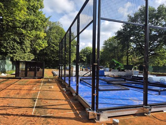 Paddle Tennis Equipment With Full Glass Panoramic Padel Court