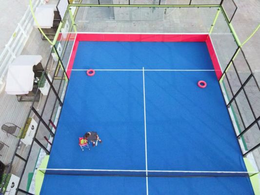 High Grade Stainless Screws And Steel Net PE Coating Professional Grade Outdoor Padel Sports Field Panoramic Platform Tennis Equipment
