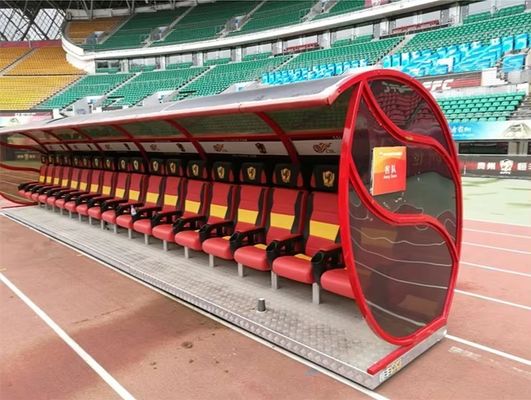 Football Stadium Dugout With Shatter-Proof Polycarbonate Board And Portable Design