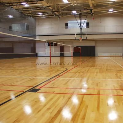China Supplier Assembled Wooden Basketball Court Portable Solid Basketball Badminton Indoor Full System Sports Wood Floor