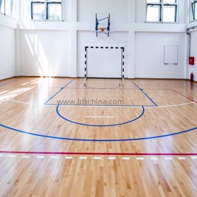 China Supplier Assembled Wooden Basketball Court Portable Solid Basketball Badminton Indoor Full System Sports Wood Floor