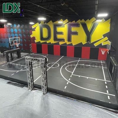 White Customized Logo  Basketball Court  PVC Inflatable Mats Fitness Air Track Sports Field