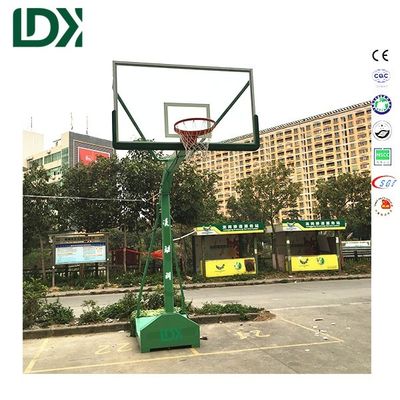 Outdoor School Court Basketball Stand Basketball Hoop Tempered Glass Backboard On Sale