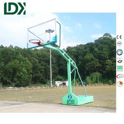 Outdoor School Court Basketball Stand Basketball Hoop Tempered Glass Backboard On Sale