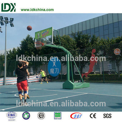 Outdoor School Court Basketball Stand Basketball Hoop Tempered Glass Backboard On Sale