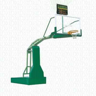 Miniature Green Hydraulic Basketball Hoop Durability Adult  Movable Basketball Stand