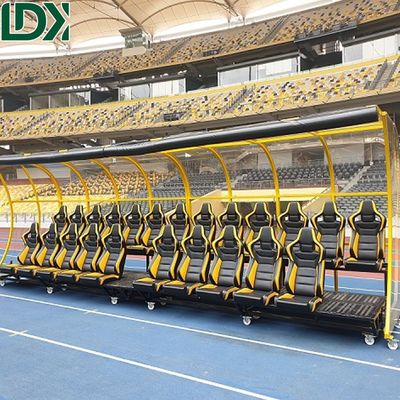 Dual-Row Folding Substitute Bench Premium Football Field Player Seating Solution