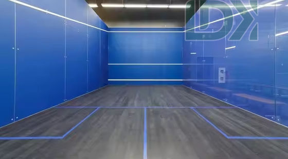 Indoor Hybrid Glass Squash Court Customized Squash Venue Multicolor Squash