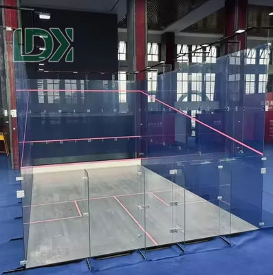 Standard Panoramic Squash Court Competition Training Squash Venue Blue GlassWall
