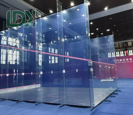 Standard Panoramic Squash Court Competition Training Squash Venue Blue GlassWall