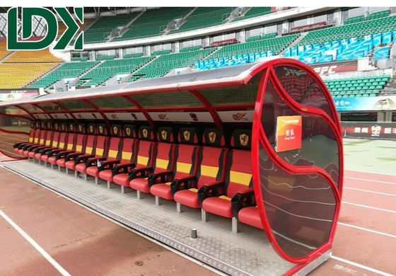 Premium Soccer Substitute Bench Seats UV Resistant Polycarbonate Football Chairs