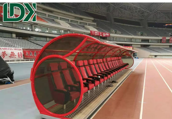 Premium Soccer Substitute Bench Seats UV Resistant Polycarbonate Football Chairs