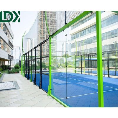 Επαγγελματικό Γήπεδο Padel με Περίφραξη από Γυαλί, με Περίφραξη από Σκληρυμένο Γυαλί και Μεταλλικό Πλέγμα