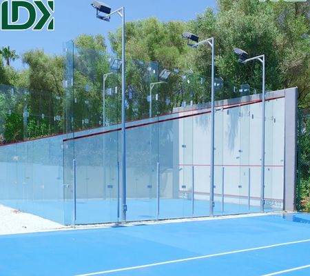 Επαγγελματικό γήπεδο σκουός από σκληρυμένο γυαλί για εσωτερικούς χώρους για προσαρμοσμένους αγώνες μονών και διπλών