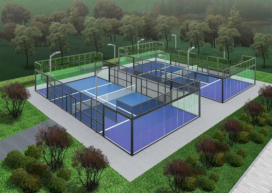 Complete Set Panoramic Padel Paddle Tennis Courts Perfect For Indoor Outdoor