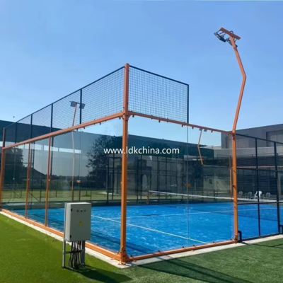 High Quality Indoor Outdoor Panoramic Padel Tennis Court Roof Supplier Customized Removable Padel Tennis Court